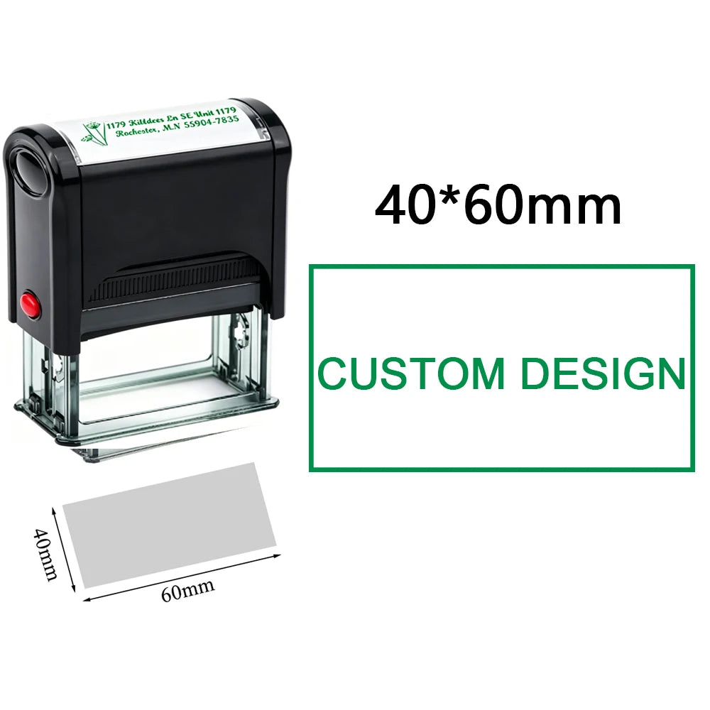 Customizable Self-Inking Rubber Stamp