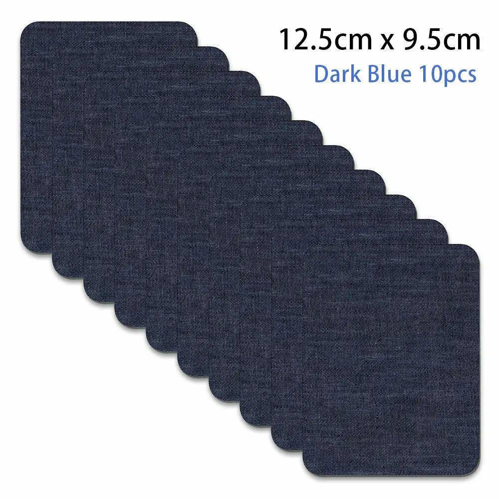 Iron-On Denim Patches for Jeans Repair & DIY Crafts
