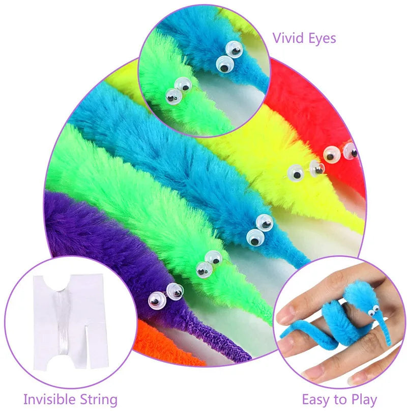 Fuzzy Magic Worm with Invisible String