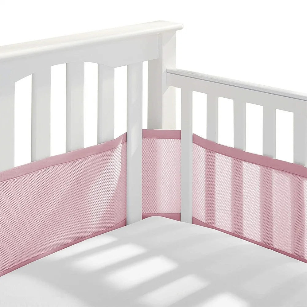 Breathable 4-Sided Crib Bumper Set for Infant Safety