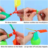 Balloon Helicopter Toy with Whistle – 5 Pack
