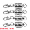 Silver magnetic clasps for jewelry making featuring a spring-loaded connector design