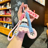 Crochet Badminton Keychain - Cute Knitted Sports Bag Charm