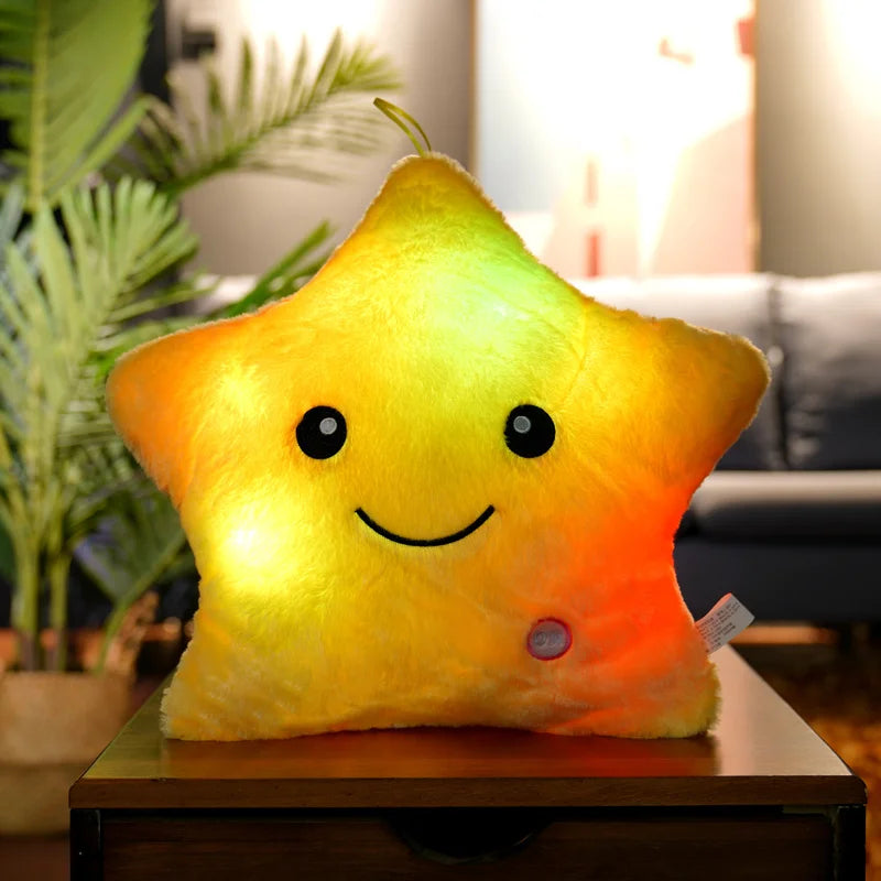 Glowing Star Pillow with Soft LED Light