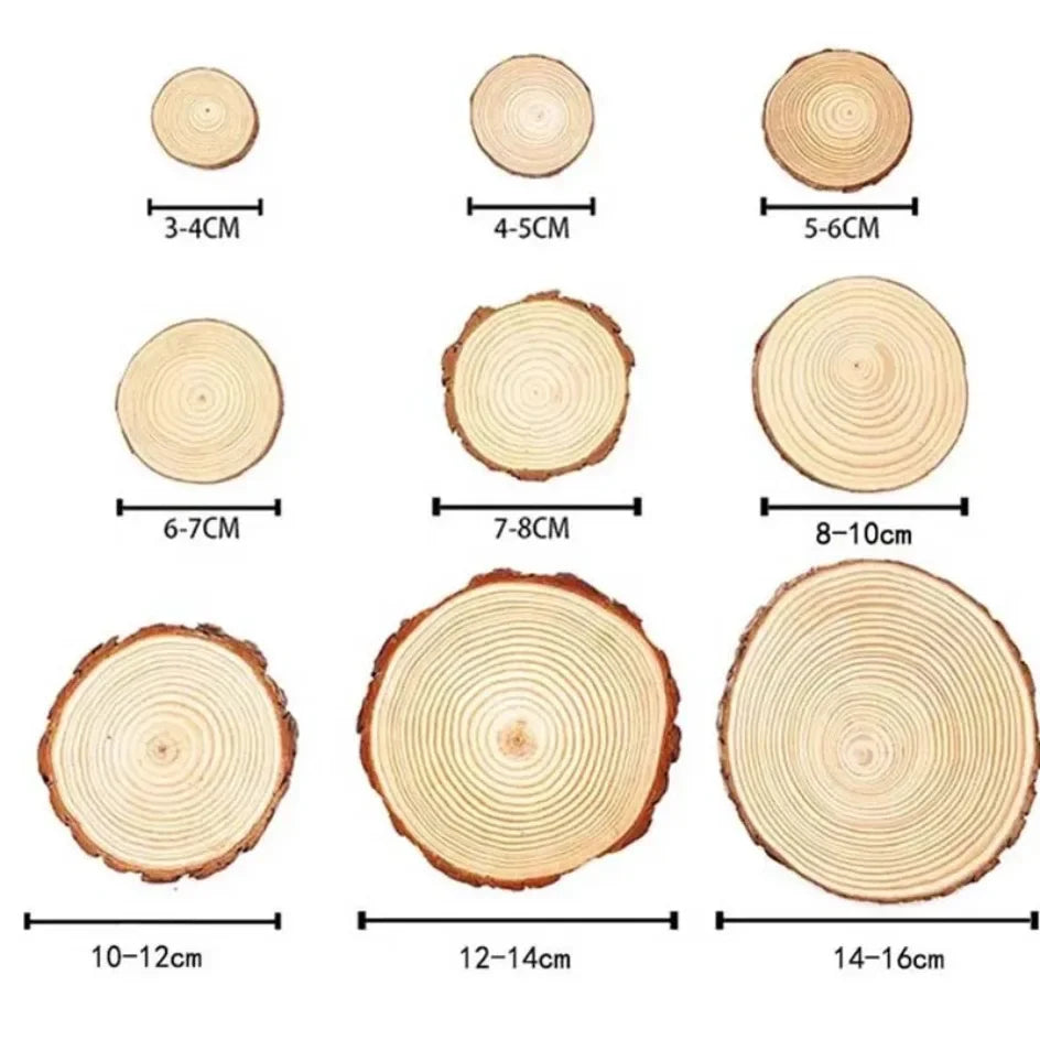 Natural Pine Wood Slices for DIY Crafts and Decor
