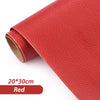 A roll of red self-adhesive PU leather repair patches measuring 20x30cm