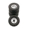 RC Car Metal Wheel Rims with Soft Rubber Tires (Set of 4)