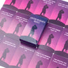 A box of the Lovers Messages Oracle deck featuring silhouettes of people on a pink background.