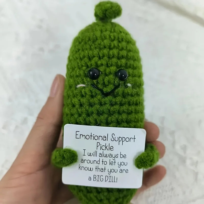 Quirky Pickle Plush Pillow – Soft Humor Decor