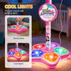 Kids Karaoke Microphone Stand Set with Party Lights