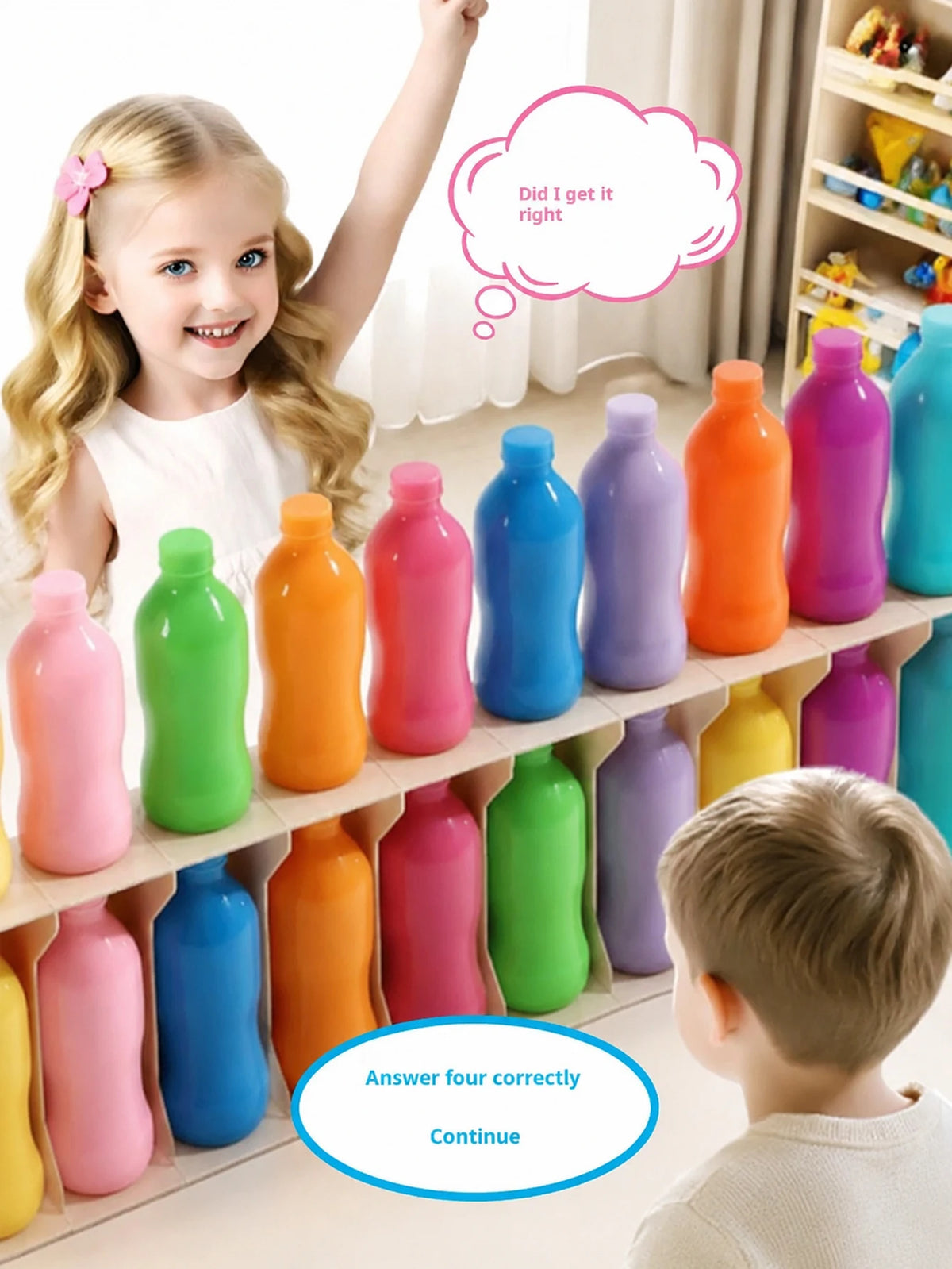 Memory & Logic Bottle Guessing Game for Kids