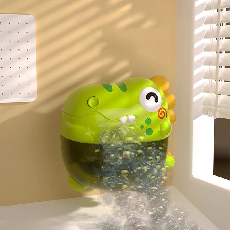Dinosaur Bubble Machine Bath Toy with LED Lights