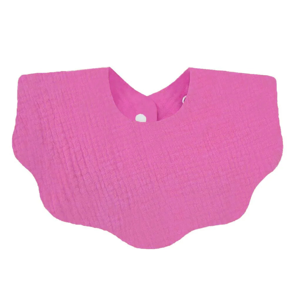 Cotton Baby Bibs with Burp Cloth – Soft Solid Color Bandana Scarf