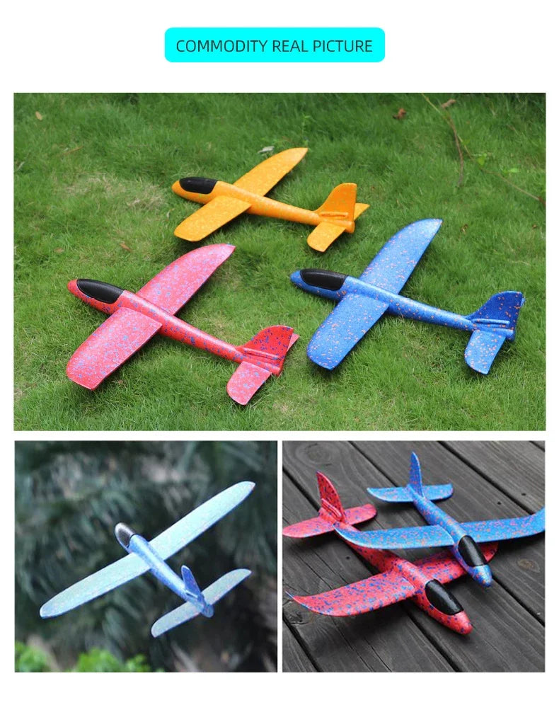 Large 50cm Foam Glider Airplane – Hand-Launch Flying Toy