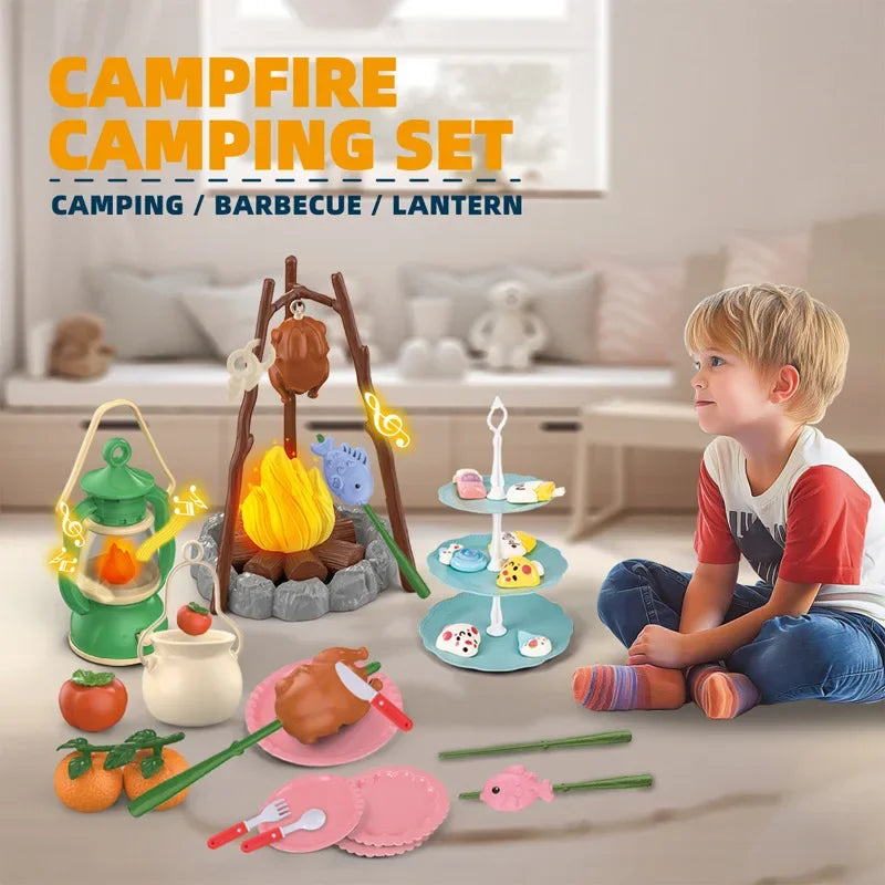 Interactive Kids Camping Playset with Light & Sound Effects