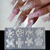 Floral Silicone Nail Art Stencils for 3D Design