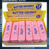 Box of Butter Squishy stress relief toys in pink and yellow packaging