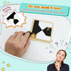 A hand is assembling a black and white puzzle cube for a game called Do you spell it too?