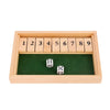 Wooden Shut the Box Dice Game for Family Fun