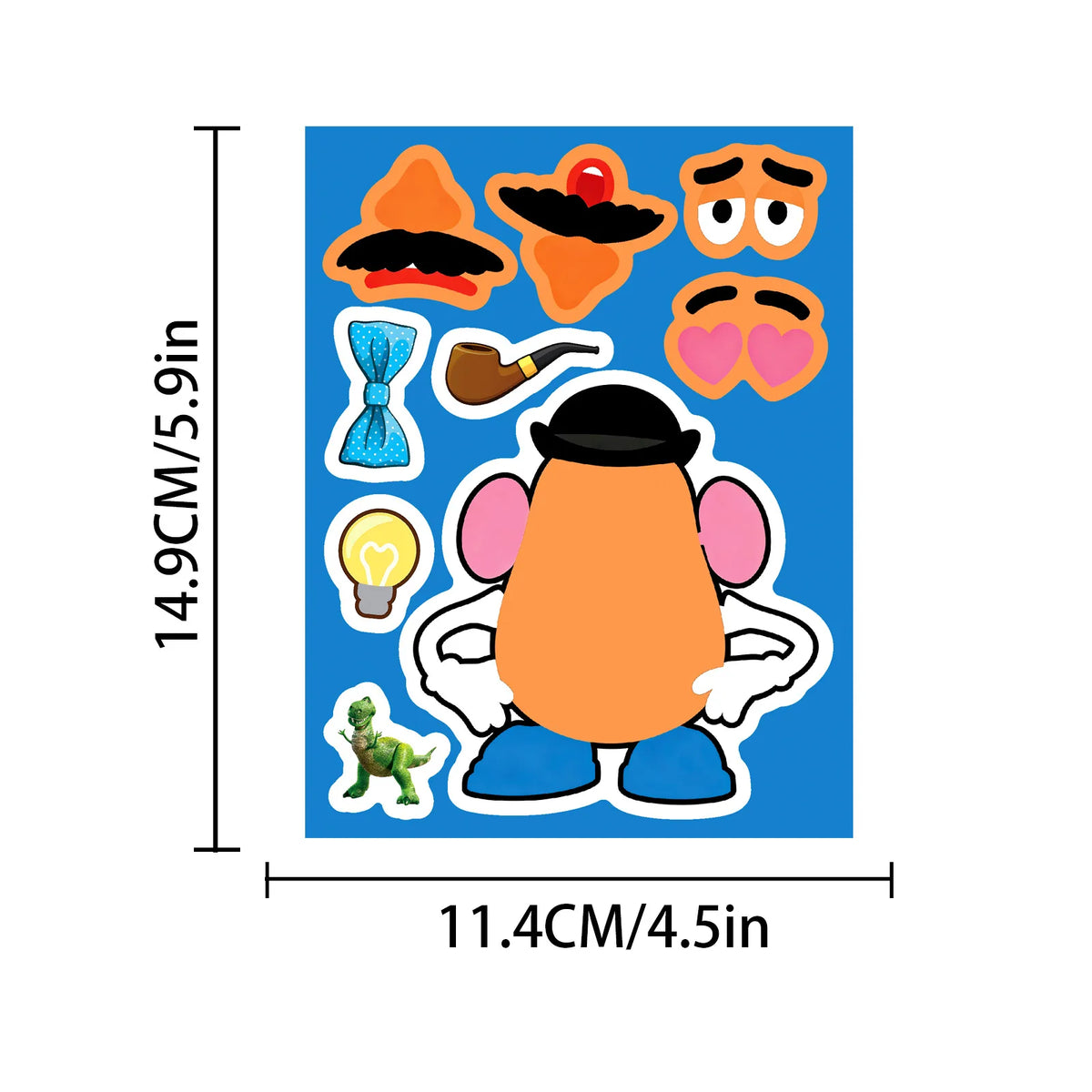 Toy Story Make a Face Sticker Set - Reusable Puzzle Stickers for Kids