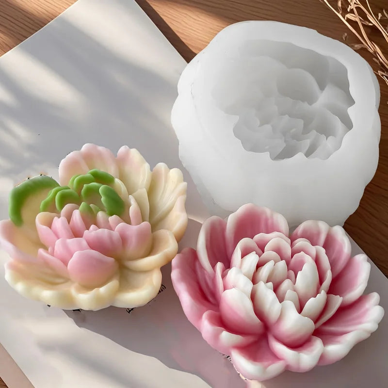 Heart Flower Silicone Mold for Candle, Soap & Clay Crafts