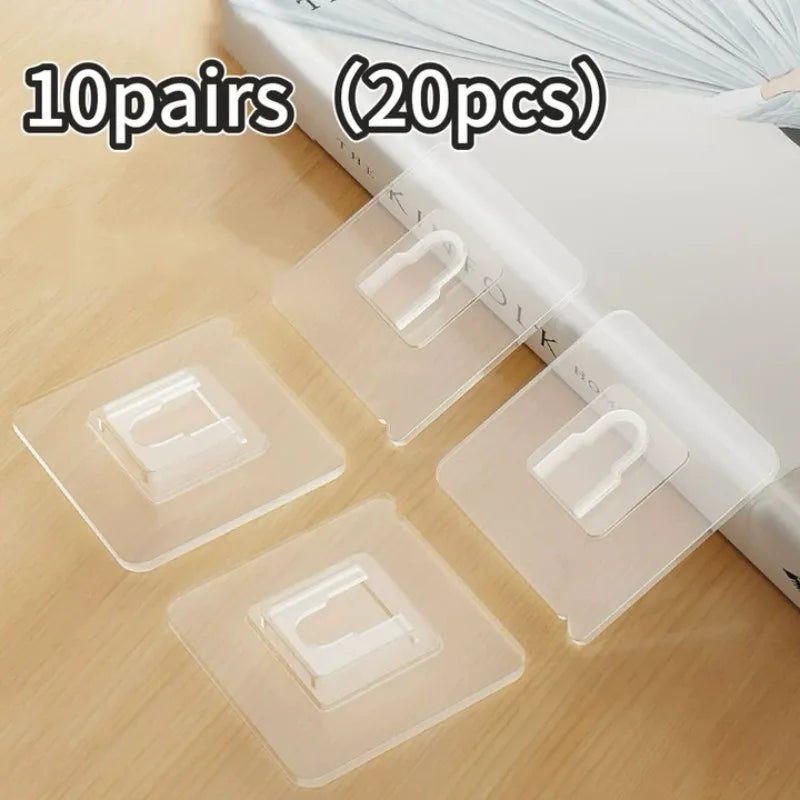 Clear Double-Sided Adhesive Wall Hooks