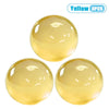 Three yellow squishy stress relief balls made from coconut oil