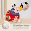 Soft Plush Farm Animal Sensory Toy Set with Sounds for Babies 6-12 Months