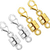 Magnetic Necklace Clasp Converter with Lobster Claw – 14K Gold & Silver Plated