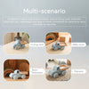 A multi-scenario set of light gray silicone toy cars used for indoor and outdoor play in various rooms like living room, bedr