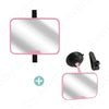 A set of two pink and black rectangular mirrors designed for baby car seats.