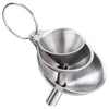 Stainless steel funnel set with three sizes and cleaning brushes