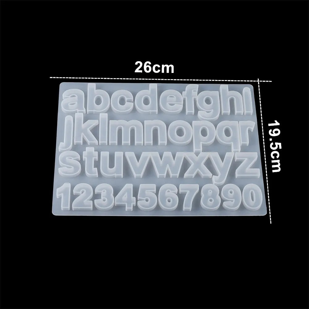 Alphabet & Number Silicone Mold for Epoxy Resin Jewelry Making