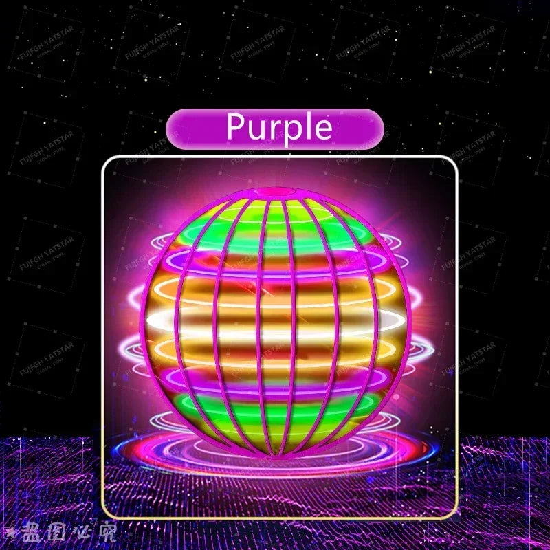 Hand-Controlled LED Flying Ball with 360° Spin