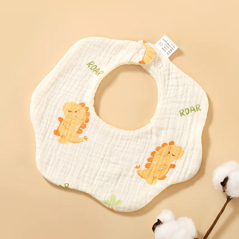 6-Layer Cotton Gauze Baby Bibs (3-Pack)