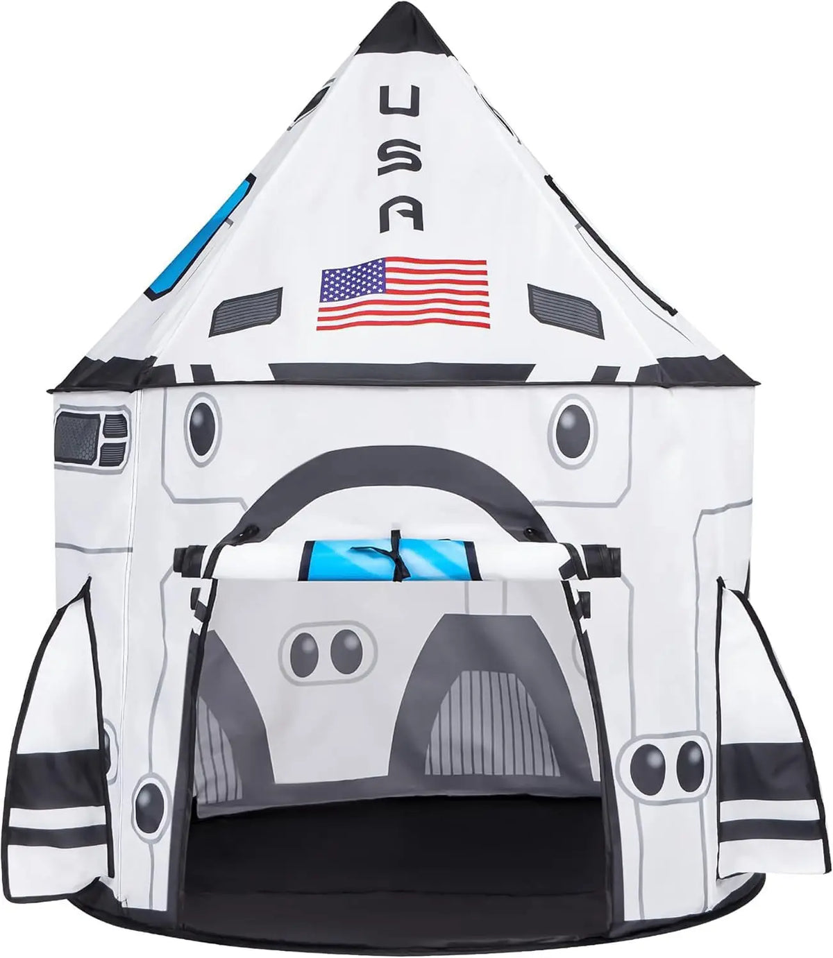 3-Piece Rocket Ship Play Tent Set with Tunnel and Cube