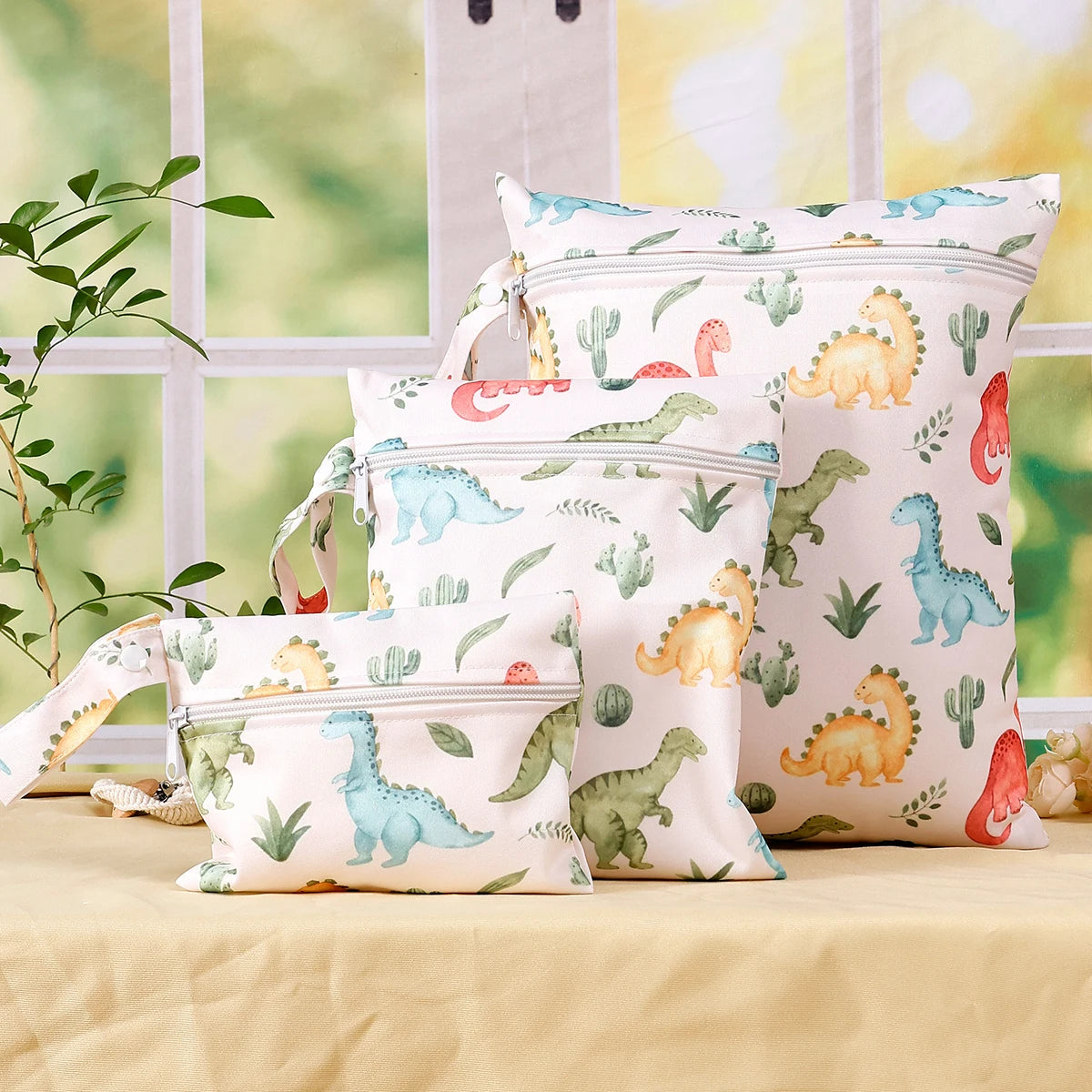 Reusable Waterproof Diaper Covers with Travel Wet Bags
