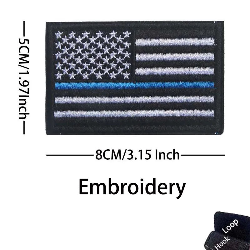 Reflective American Flag Tactical Patch with Glow-in-the-Dark Detail