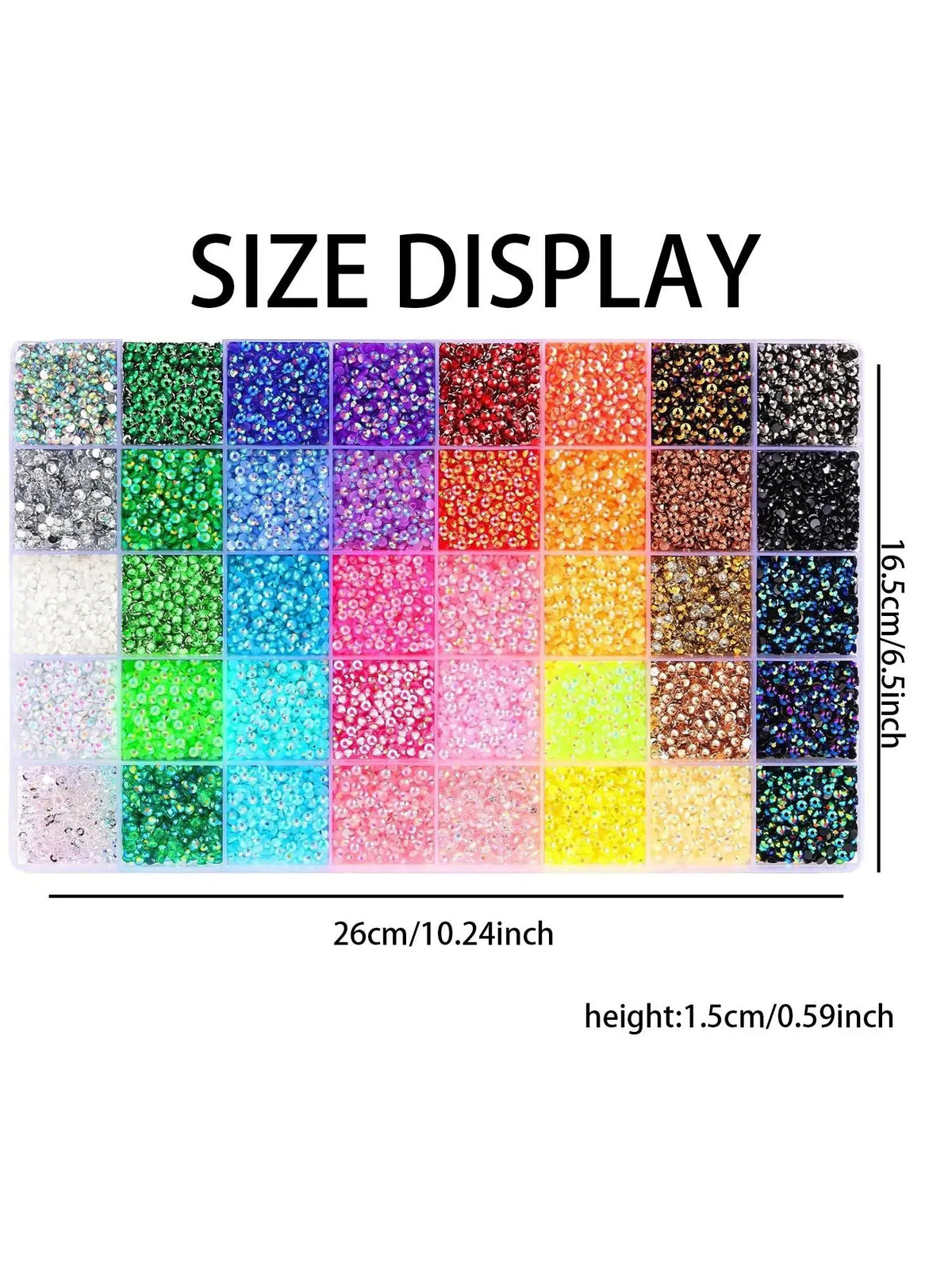 40-Color Resin Jelly Flatback Rhinestones Kit for Crafts & Nail Art