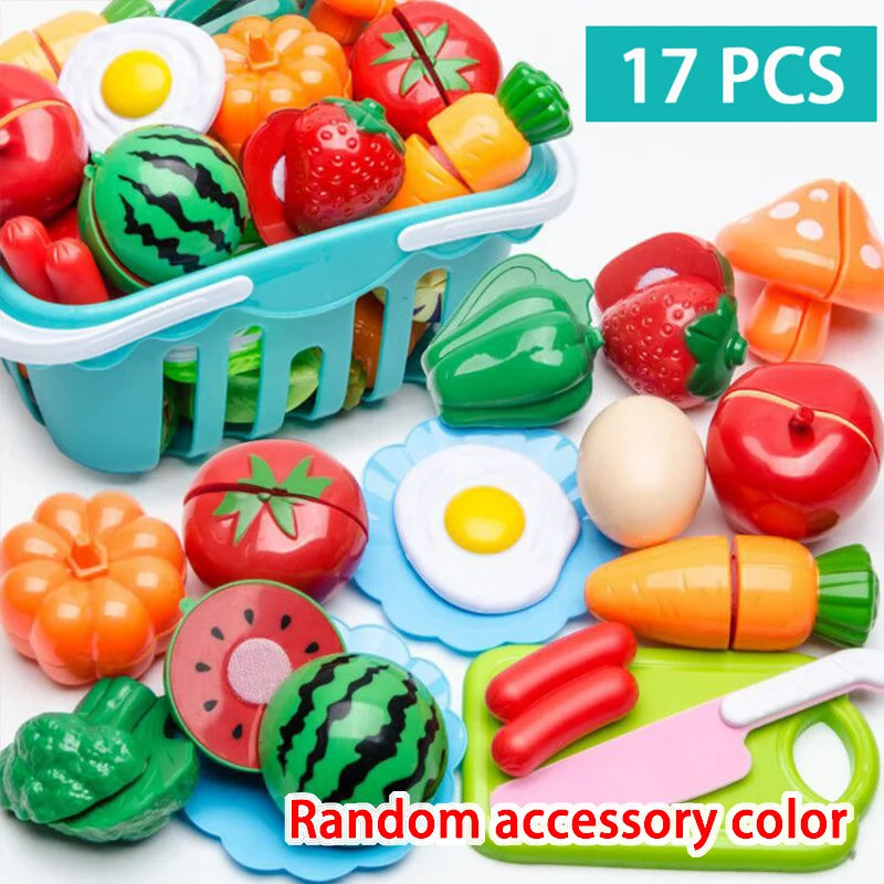 Pretend Play Food Cutting Set for Kids – Educational Fruit & Vegetable Toy