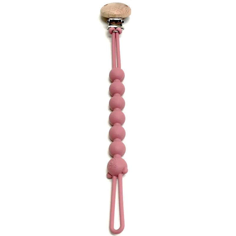 Baby Pacifier Clip with Silicone Teething Beads