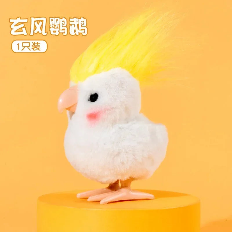 Yellow Wind-Up Jumping Chicken Toy for Toddlers