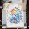 A collectible card featuring a My Little Pony character in a floral theme, displayed in a frame.