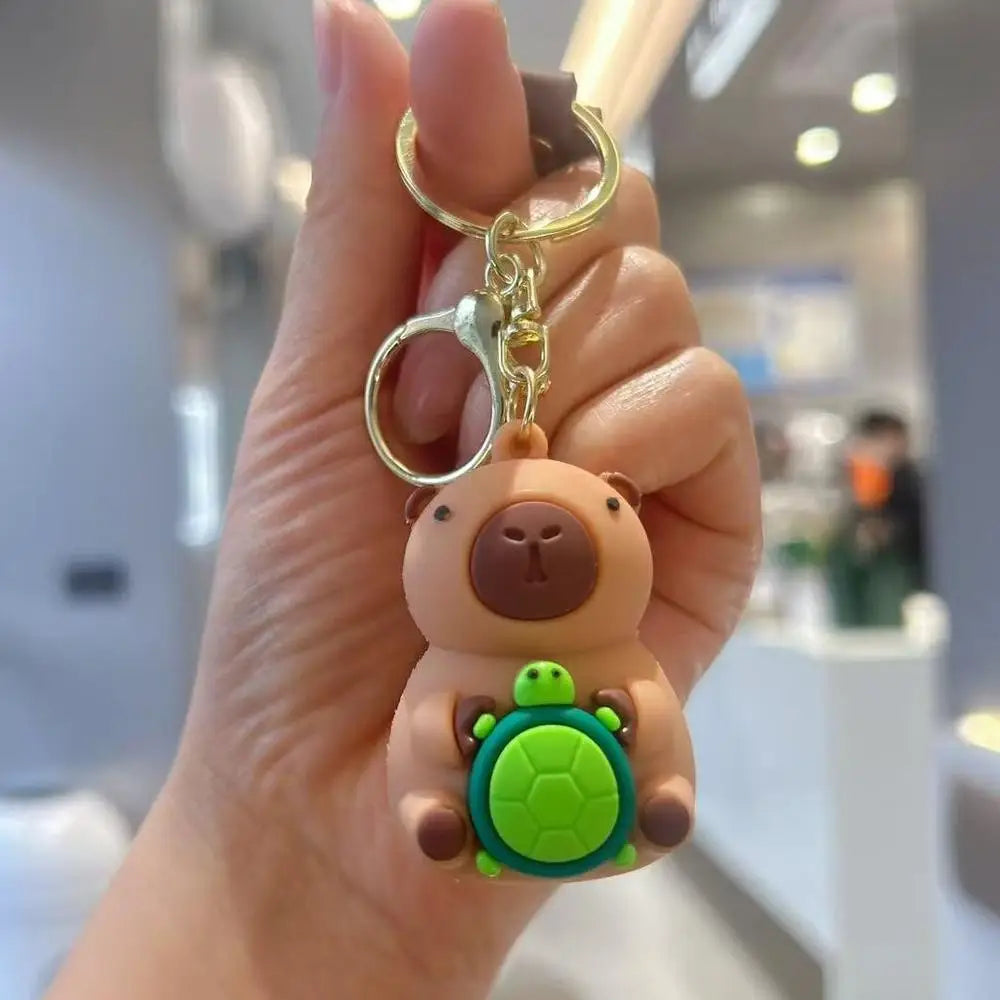 Cute Capybara Keychain Charm – Soft PVC Pendant for Bags, Phones & Keys