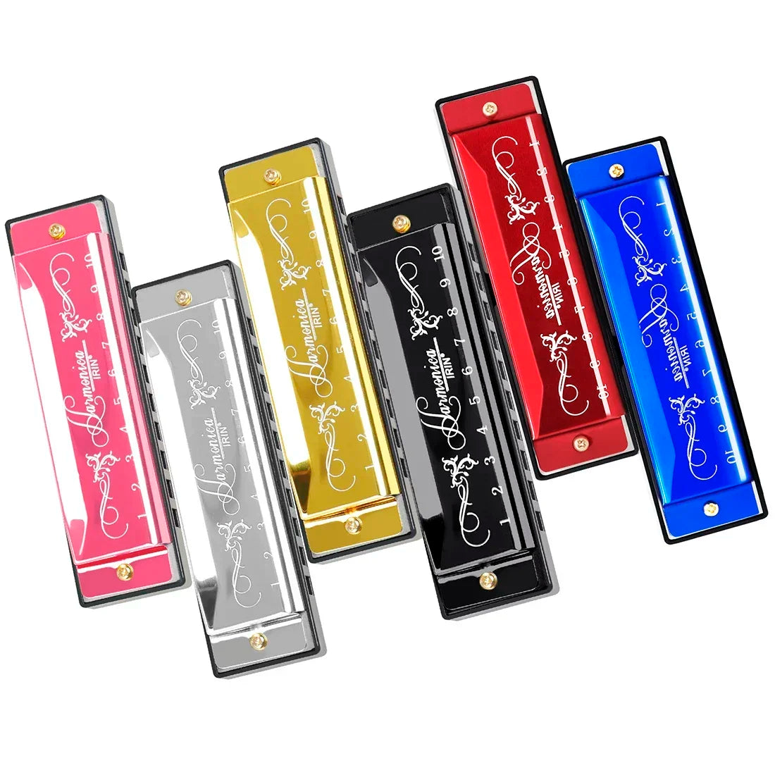 Colorful C Key Harmonica for Beginners – 10 Hole 20 Tone
