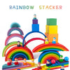 Wooden Rainbow Stacking Blocks for Toddlers & Kids