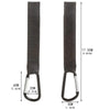 Black aluminum alloy stroller hooks with nylon straps and measurement guide