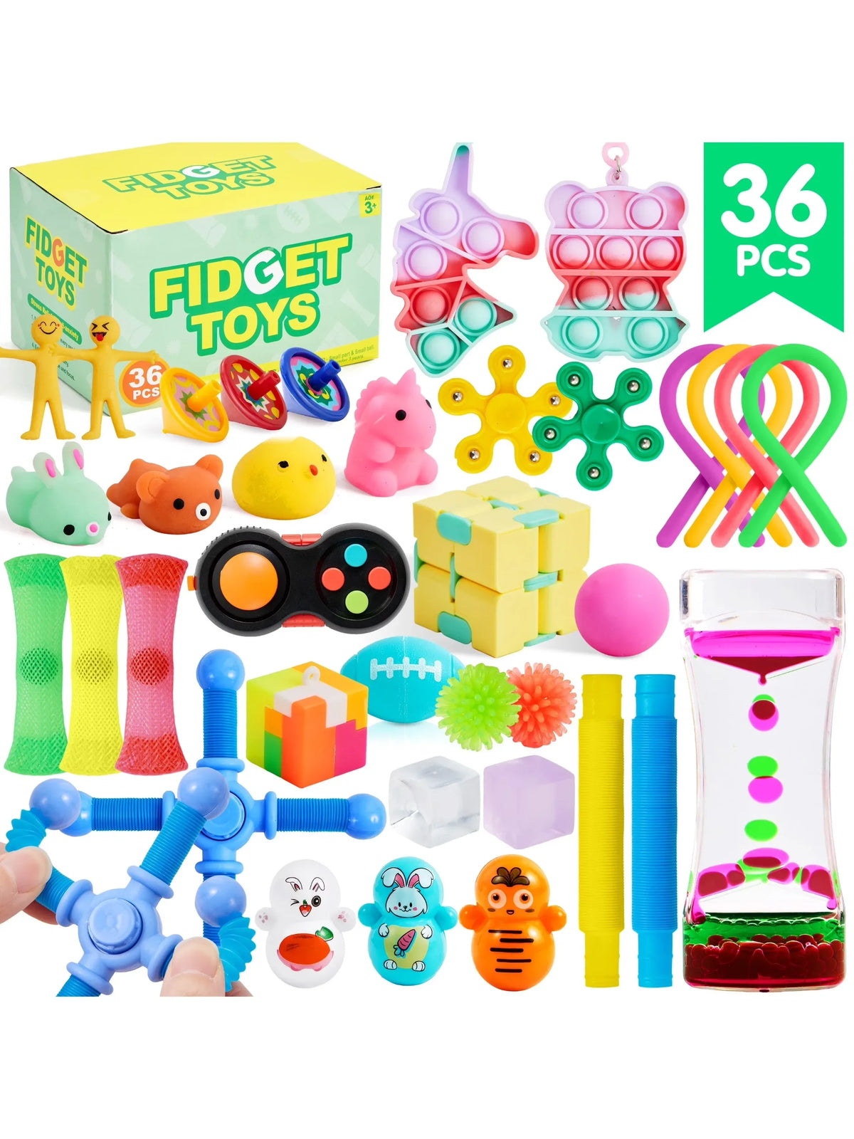 60-Pack Sensory Fidget Toys Set for Kids and Adults – Stress Relief Party Favors