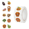 A collection of funny meme cat and food fruit stickers featuring cats in various food items like pumpkins, pizza, and burgers