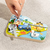 Farm Animal Wooden Screw Puzzle Toy Set with Child-Safe Tools